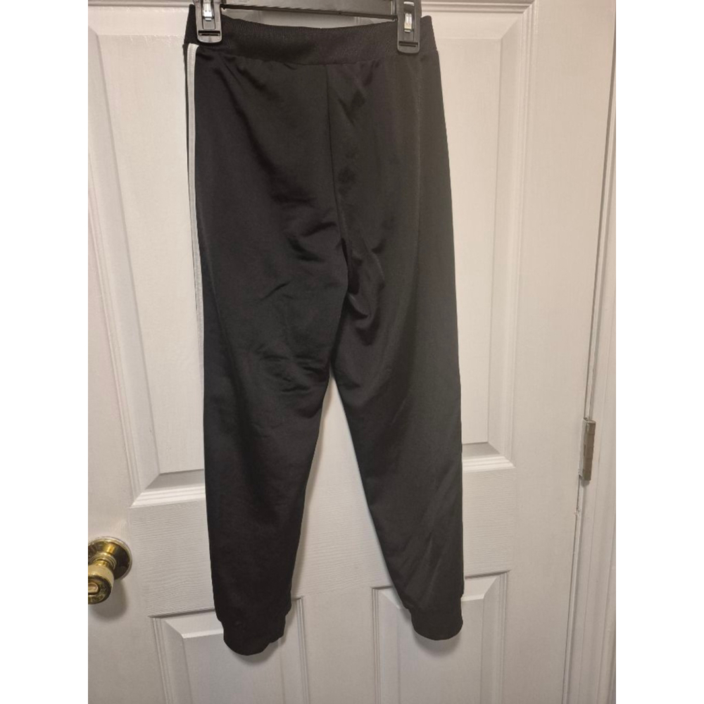 Girls Adidas Black & White Striped Sweatpants S - Picture 4 of 5